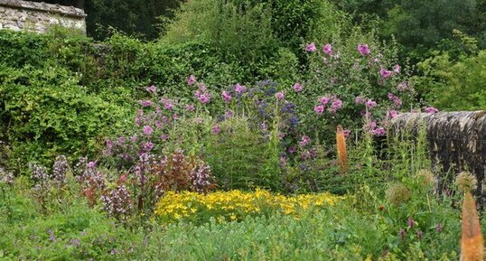 Petit jardin à l'anglaise au milieu d'un océan de jardin à la française