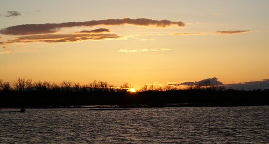 Coucher de soleil sur la camargue